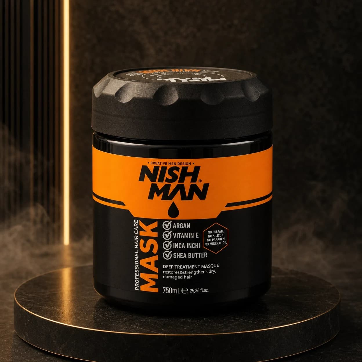 Nish Man Hair Mask - Máscara de Tratamento Profundo 750ml